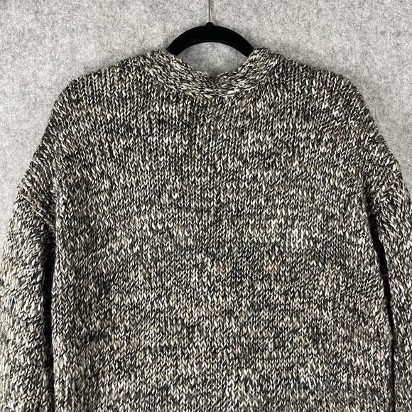 J Jill Pure Jill Long Cardigan Sweater Womens Large Gray Chunky Knit Wool Alpaca - Picture 12 of 15